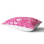 Rengarenk Zemin Üzerinde Çiçek Desenli Dijital Baskılı Modern Dikdörtgen Yastık Kırlent Kılıfı Realhomes