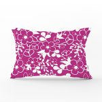 Rengarenk Zemin Üzerinde Çiçek Desenli Dijital Baskılı Modern Dikdörtgen Yastık Kırlent Kılıfı Realhomes