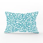 Rengarenk Zemin Üzerinde Çiçek Desenli Dijital Baskılı Modern Dikdörtgen Yastık Kırlent Kılıfı Realhomes