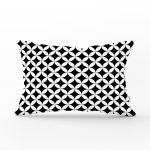 Siyah Beyaz Desenli Dijital Baskılı Modern Dikdörtgen Yastık Kırlent Kılıfı Realhomes