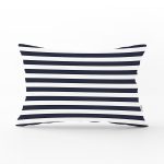 Beyaz Zemin Üzerinde Renkli Çizgili Dijital Baskılı Modern Dikdörtgen Yastık Kırlent Kılıfı Realhomes