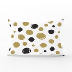 Beyaz Zemin Üzerinde Renkli Geometrik Desenli Dijital Baskılı Modern Dikdörtgen Yastık Kılıfı Realhomes