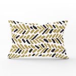 Beyaz Zemin Üzerinde Renkli Geometrik Çizimli Dijital Baskılı Modern Dikdörtgen Yastık Kılıfı Realhomes