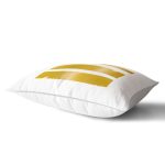 Beyaz Zemin Üzerinde Gold Detaylı Geometrik Çizim Modern Dikdörtgen Yastık Kırlent Kılıfı Realhomes