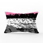 Beyaz Zeminli Geometrik Çizimli Dijital Baskılı Modern Dikdörtgen Yastık Kırlent Kılıfı Realhomes