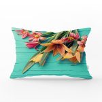 Çiçek Temalı Realhomes Özel Tasarım Dijital Baskılı Dikdörtgen Yastık Kırlent Kılıfı Realhomes