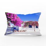 Mor Sarmaşık Desenli Dijital Baskılı Modern Dikdörtgen Yastık Kırlent Kılıfı Realhomes