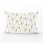 - Rh-Dik-7710-Gorsel1 - Realhomes Beyaz Zemin Üzerinde Gold Detayli Çamağacı Desenli Modern Dikdörtgen Yastık Kırlent Kılıfı Realhomes