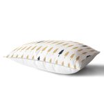 - Rh-Dik-7719-Gorsel2 - Realhomes Beyaz Zemin Üzerinde Gold Detaylı Çamağacı Desenli Modern Dikdörtgen Yastık Kırlent Kılıfı Realhomes