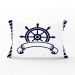 Beyaz Zemin Üzerinde Modern Dümen Desenli Dikdörtgen Yastık Kırlent Kılıfı Realhomes