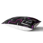 Siyah Zemin Üzerinde Renkli Geometrik Desenli Dijital Baskılı Modern Dikdörtgen Yastık Kılıfı Realhomes