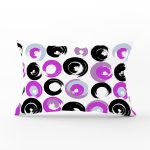 - Rh-Dik-7739-Gorsel1 - Realhomes Beyaz Zeminli Renkli Yuvarlak Desenli Dijital Baskılı Modern Dikdörtgen Yastık Kırlent Kılıfı Realhomes