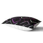 - Rh-Dik-7741-Gorsel2 - Realhomes Siyah Zemin Üzerinde Renkli Geometrik Desenli Dijital Baskılı Modern Dikdörtgen Yastık Kılıfı Realhomes