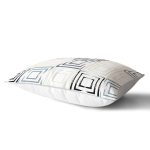 Beyaz Zemin Üzerinde Renkli Geometrik Şekilli Dijital Baskılı Modern Dikdörtgen Yastık Kılıfı Realhomes