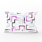 - Rh-Dik-7752-Gorsel1 - Realhomes Beyaz Zeminli Renkli Modern Çizimli Dijital Baskılı Modern Dikdörtgen Yastık Kırlent Kılıfı Realhomes