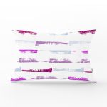 Beyaz Zemin Üzerinde Soyut Renkli Çizgili Dikdörtgen Yastık Kırlent Kılıfı Realhomes