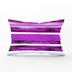 Beyaz Zemin Üzerinde Mor Renkli Soyut Desenli Dijital Baskılı Modern Dikdörtgen Yastık Kılıfı Realhomes