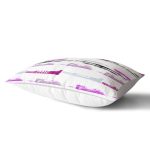 Beyaz Zemin Üzerinde Renkli Çizgili Dijital Baskılı Modern Dikdörtgen Yastık Kırlent Kılıfı Realhomes