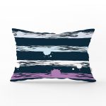 Siyah Zemin Üzerinde Modern Çizgili Dijital Baskılı Modern Dikdörtgen Yastık Kırlent Kılıfı Realhomes