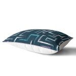 Siyah Zemin Üzerinde Modern Geometrik Desenli Dijital Baskılı Modern Dikdörtgen Yastık Kılıfı Realhomes