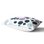 Beyaz Zeminli Renkli Puantiyeli Dijital Baskılı Modern Dikdörtgen Yastık Kırlent Kılıfı Realhomes