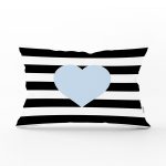 Modern Kalp Desen Dijital Baskılı Dikdörtgen Yastık Kırlent Kılıfı Realhomes