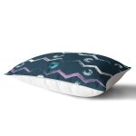 Siyah Zemin Üzerinde Renkli Modern Zigzag Desenli Modern Dikdörtgen Yastık Kırlent Kılıfı Realhomes