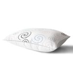 Beyaz Zemin Üzerinde Renkli Desenli Dijital Baskılı Modern Dikdörtgen Yastık Kırlent Kılıfı Realhomes