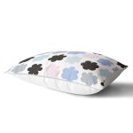 Beyaz Zemin Üzerinde Rengarenk Modern Çiçek Desenli Modern Dikdörtgen Yastık Kırlent Kılıfı Realhomes