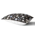 Siyah Zemin Üzerinde Renkli Modern Geometrik Desenli Dikdörtgen Yastık Kırlent Kılıfı Realhomes