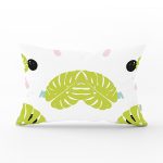 - Rh-Dik-7781-Gorsel1 - Realhomes Beyaz Zemin Üzerinde Modern Renkli Yaprak Desenli Modern Dikdörtgen Yastık Kırlent Kılıfı Realhomes