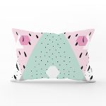 Beyaz Zeminli Renkli Modern Desenli Dijital Baskılı Modern Dikdörtgen Yastık Kırlent Kılıfı Realhomes