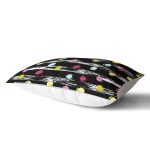 - Rh-Dik-7795-Gorsel2 - Realhomes Siyah Zemin Üzerinde Renkli Puantiyeli Desenli Modern Dikdörtgen Yastık Kırlent Kılıfı Realhomes