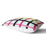 - Rh-Dik-7809-Gorsel2 - Realhomes Beyaz Zemin Üzerinde Modern Renkli Çizgili Puantiye Desenli Dikdörtgen Yastık Kırlent Kılıfı Realhomes