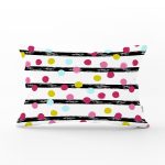 - Rh-Dik-7811-Gorsel1 - Realhomes Beyaz Zemin Üzerinde Modern Siyah Çizgili Renkli Puantiyeli Dikdörtgen Yastık Kırlent Kılıfı Realhomes