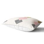 Renkli Zemin Üzerinde Renkli Geometrik Desenli Modern Dikdörtgen Yastık Kırlent Kılıfı Realhomes