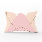 - Rh-Dik-7831-Gorsel1 - Realhomes Pastel Zemin Üzerinde Gold Detaylı Modern Çizgili Modern Dikdörtgen Yastık Kırlent Kılıfı Realhomes