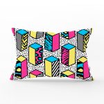 - Rh-Dik-7843-Gorsel1 - Realhomes Beyaz Zemin Üzerinde Renkli Geometrik Desenli Dijital Baskılı Modern Dikdörtgen Yastık Kılıfı Realhomes