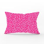 - Rh-Dik-7846-Gorsel1 - Realhomes Pembe Zeminli Beyaz Puantiye Desenli Dijital Baskılı Modern Dikdörtgen Yastık Kırlent Kılıfı Realhomes