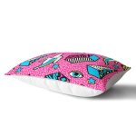 - Rh-Dik-7848-Gorsel2 - Realhomes Pembe Zeminli Modern Renkli Desenli Dijital Baskılı Modern Dikdörtgen Yastık Kırlent Kılıfı Realhomes