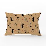 Renkli Zeminli Modern Çorap Desenli Dijital Baskılı Modern Dikdörtgen Yastık Kırlent Kılıfı Realhomes