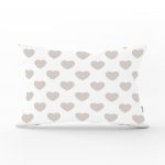 Kalp Desen Dijital Baskılı Dikdörtgen Yastık Kırlent Kılıfı Realhomes