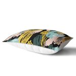 - Rh-Dik-7886-Gorsel2 - Realhomes Siyah Zemin Üzerinde Soyut Çizimli Geometrik Desen Modern Dikdörtgen Yastık Kırlent Kılıfı Realhomes