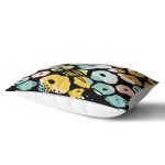 - Rh-Dik-7890-Gorsel2 - Realhomes Siyah Zemin Üzerinde Renkli Geometrik Desenli Dijital Baskılı Modern Dikdörtgen Yastık Kılıfı Realhomes