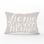 Home Sweet Home Dijital Baskılı Dikdörtgen Yastık Kırlent Kılıfı Realhomes