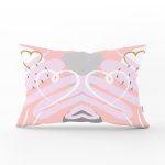 - Rh-Dik-7902-Gorsel1 - Realhomes Renkli Zemin Üzerinde Kalp Desenli Dijital Baskılı Modern Dikdörtgen Yastık Kırlent Kılıfı Realhomes