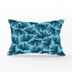 - Rh-Dik-7913-Gorsel1 - Realhomes Renkli Zemin Üzerinde Yaprak Desenli Dijital Baskılı Modern Dikdörtgen Yastık Kırlent Kılıfı Realhomes