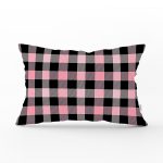 - Rh-Dik-7922-Gorsel1 - Realhomes Renkli Pastel Zemin Üzerinde Siyah Ekose Desenli Modern Dikdörtgen Yastık Kırlent Kılıfı Realhomes