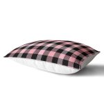 - Rh-Dik-7922-Gorsel2 - Realhomes Renkli Pastel Zemin Üzerinde Siyah Ekose Desenli Modern Dikdörtgen Yastık Kırlent Kılıfı Realhomes