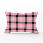 - Rh-Dik-7928-Gorsel1 - Realhomes Renkli Pastel Zemin Üzerinde Siyah Ekose Desenli Modern Dikdörtgen Yastık Kırlent Kılıfı Realhomes